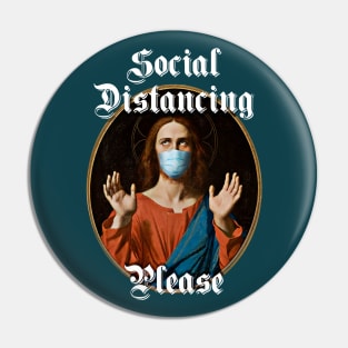 Social Distancing Jesus Pin