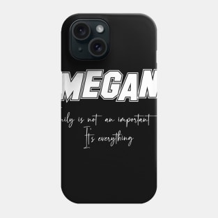 Megan Second Name, Megan Family Name, Megan Middle Name Phone Case