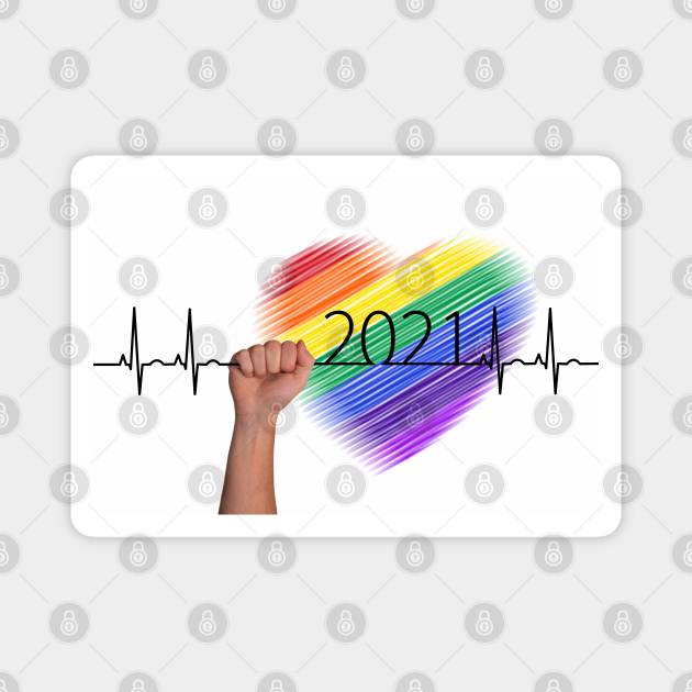 Pulse line 2021 Magnet by Feminist Foodie