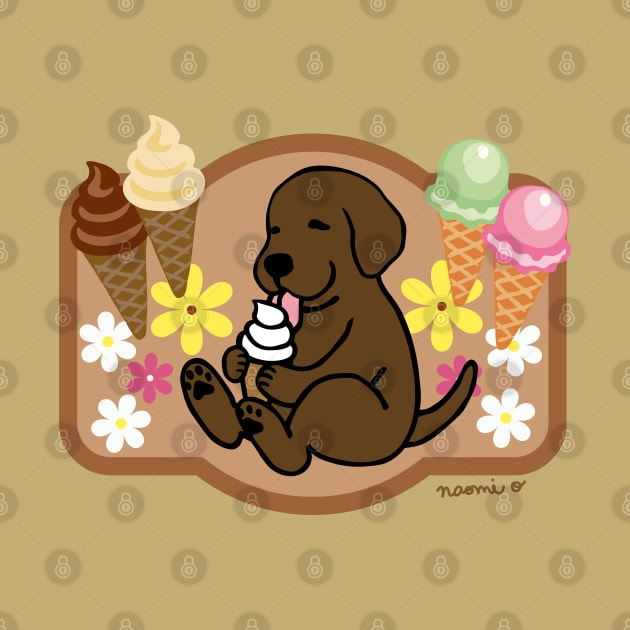 Chocolate Labrador Ice Cream Lover by HappyLabradors