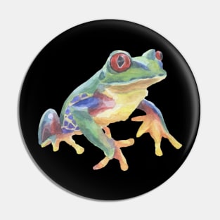Tropical green frog Pin