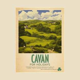 Cavan Ireland - Irish Retro Style Tourism Poster T-Shirt