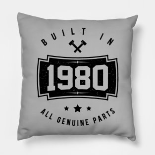 Built in 1980 All Genuine Parts Pillow