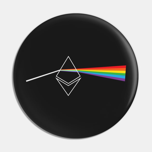 Ethereum Rainbow Prism Pin by mangobanana