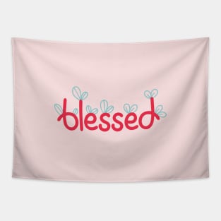 Blessed is Digitally Created Handwritten Graphic Art GC-103 Tapestry