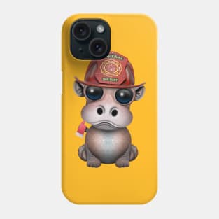 Cute Baby Hippo Firefighter Phone Case
