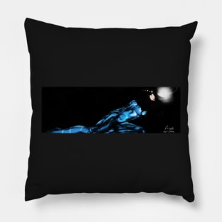 Blue move (Digital Figure Drawing) Pillow