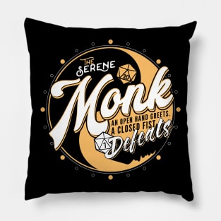 MONK Fantasy RPG GM Dungeon Game Master DM boardgame tee Pillow