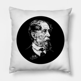 Charles Dickens in a Circle! Pillow