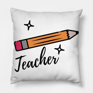 TEACHER RED PENCIL ILLUSTRATION Pillow