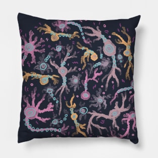 Cute pattern made of different neurons made for creative minds Pillow