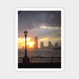 Battery Park Sunset Skyline Manhattan NYC Magnet