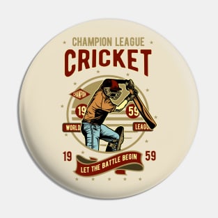 Vintage Cricket Champion Pin