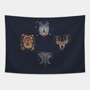 Geometric Animals Quartet Tapestry