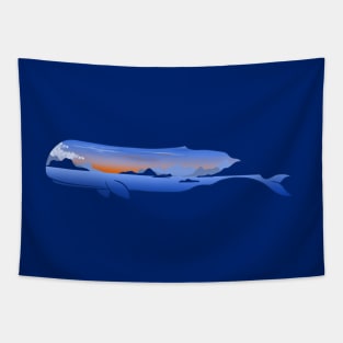 Sperm Whale Landscape Tapestry