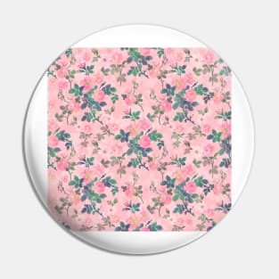 Romantic Roses Floral Watercolor Pink Painting Pin