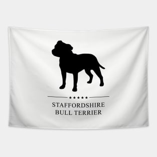 Staffordshire Bull Terrier Black Silhouette Tapestry