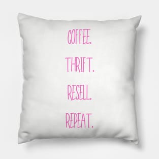 Coffee Thrift Repeat Pillow