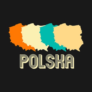 Retro Poland Map T-Shirt
