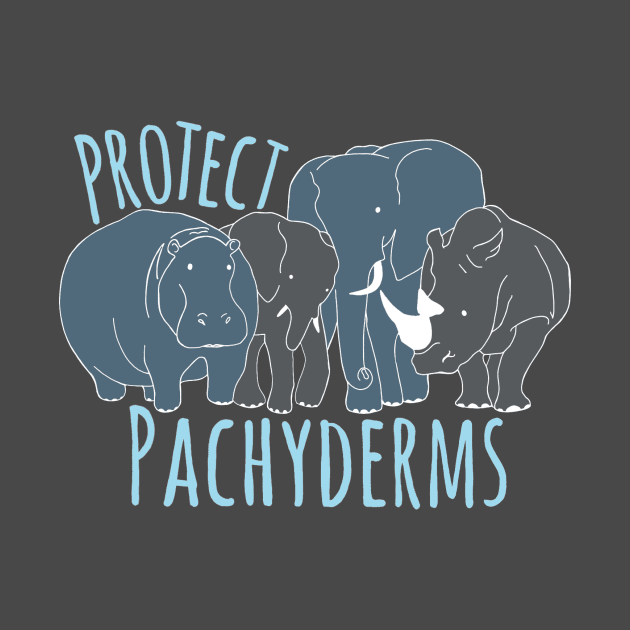 Protect Pachyderms - Blue by oliviabrett21