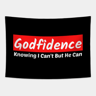 Godfidence - Christian Saying Tapestry