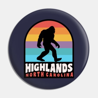 Highlands North Carolina Bigfoot Sasquatch Nantahala National Forest Pin