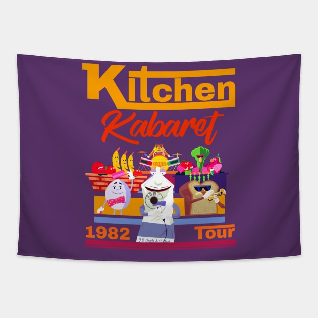 1982 Kitchen Kabaret Tour Tapestry by DeepDiveThreads