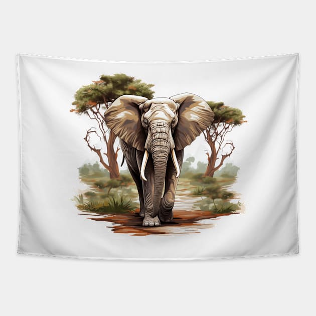 I Love Elephants Tapestry by zooleisurelife