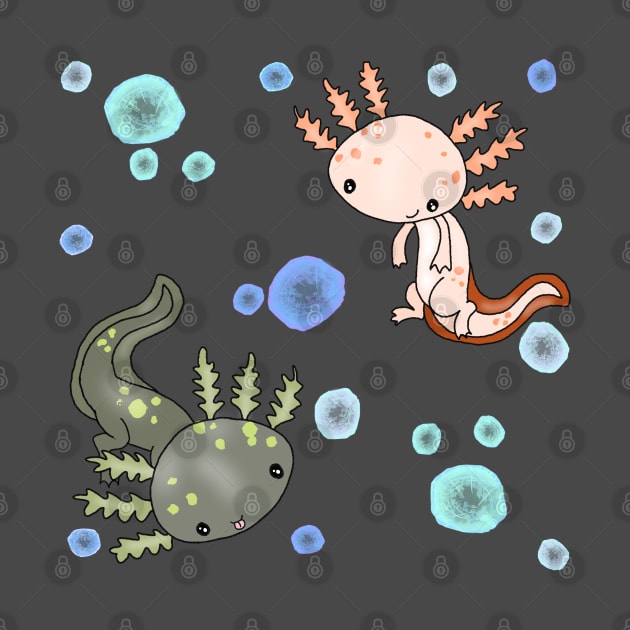 Bubbly Axolotl by Fickle and Fancy