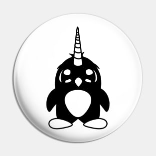 funny unicorn penguin horn cute cute little bird Pin