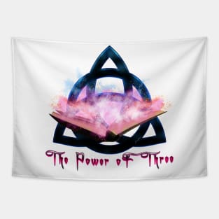 The Power oF Three Neon Magic Book B Tapestry