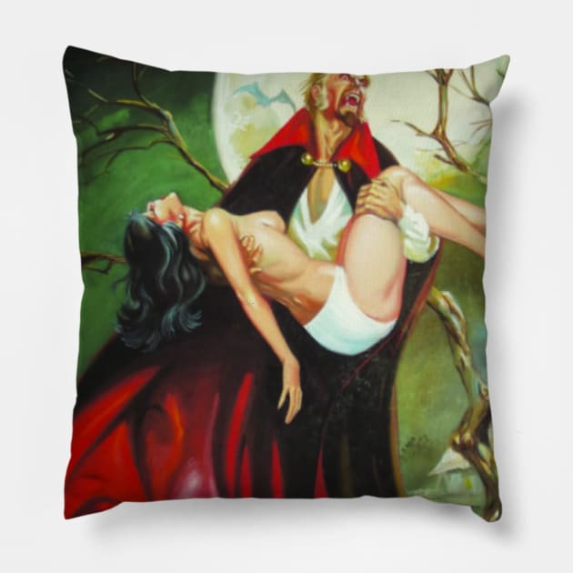 Dracula Retro Pillow by Hollywoodcode