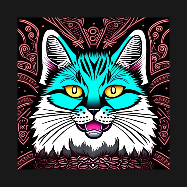 Mandala Cat by Kingrocker Clothing