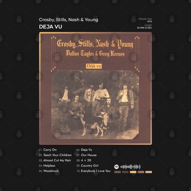 Crosby, Stills, Nash & Young - Deja Vu Tracklist Album by 80sRetro