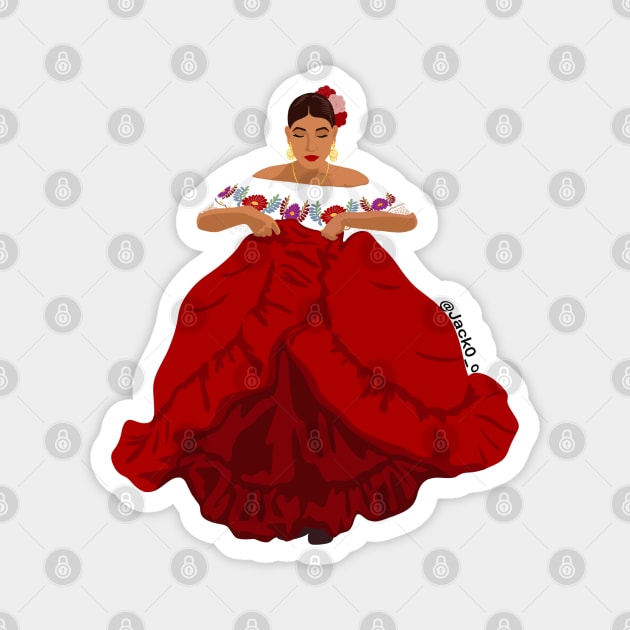 Folklorico dancer Magnet by Jack00