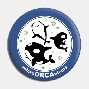 Funny Science Microbiology Petri Dish - Orca Whale Lovers Pin