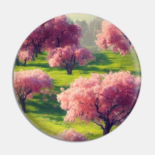 Beautiful Magnolia Trees Digital Art Pin