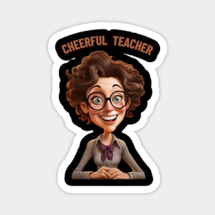 School Teacher. Cheerful female teacher Magnet
