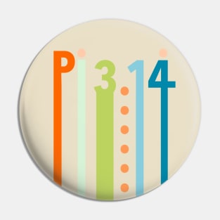 Pi 3.14 stretch letters and numbers - fun colors Pin