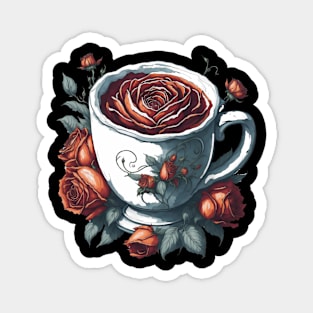 Vintage Floral Cup Magnet