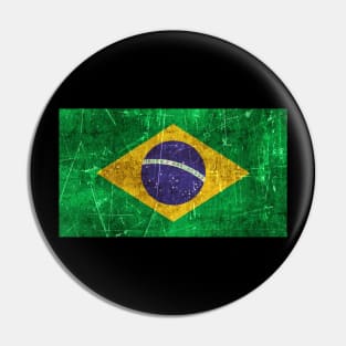 Vintage Aged and Scratched Brazilian Flag Pin