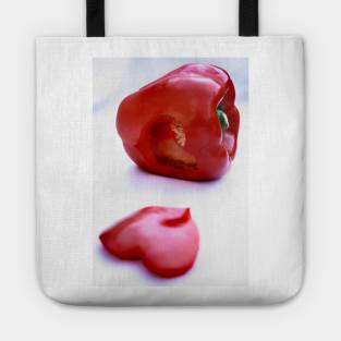 Red pepper with heart Tote