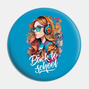 Back to school. High school student Pin