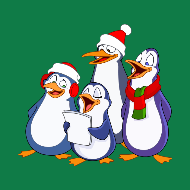 Caroling Penguins by DigiToonsTreasures