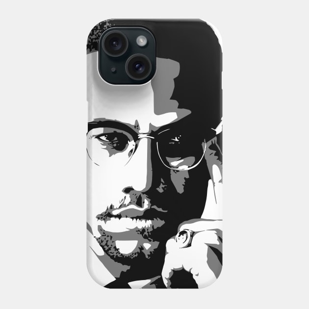 Malcom X - Portrait Phone Case by DoctorBlue