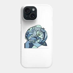 portrait cubism Phone Case