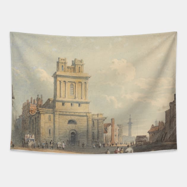 View of New Street, near London Bridge by John Varley Tapestry by Classic Art Stall