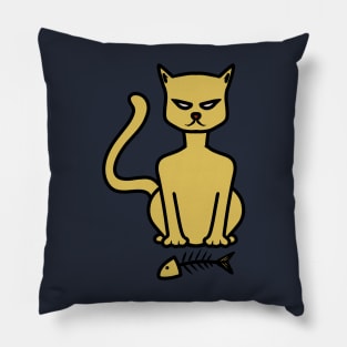 Golden Innocent Cat Pillow