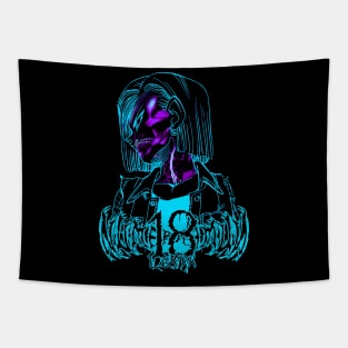 ANDROID NUMBER 18 (Death metal logo) Tapestry