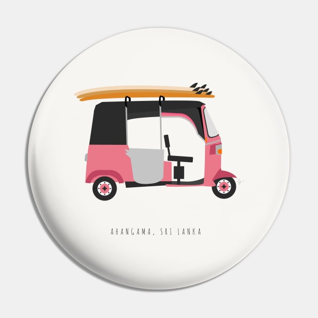 Ahangama, Sri Lanka Surf Tuk Tuk Pin by lymancreativeco